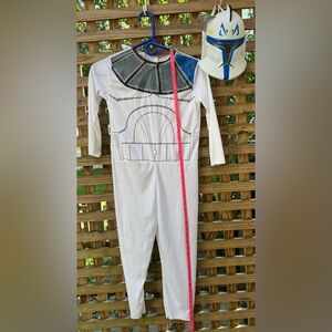 2009 Star Wars Captain Rex costume with molded plastic mask Rubie’s #5281